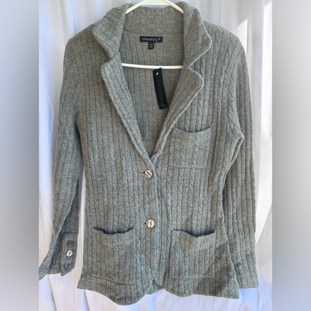 Chaudry KC Cardigan‎ Grey Size Small NWT